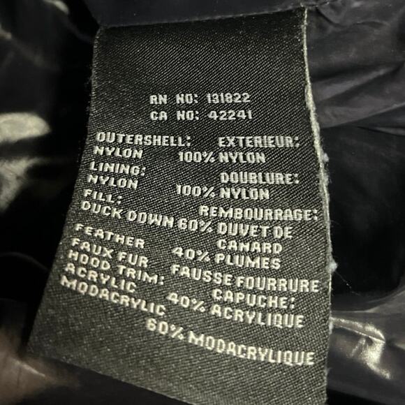 S13 Women's Black Faux Fur Shearling Hoodie Hooded Down Puffer Quilted Jacket S - Picture 5 of 5